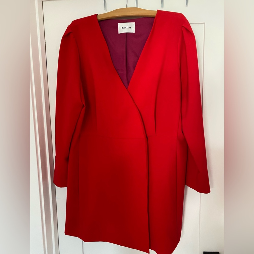 Stunning fully lined BAACAL one-off (Designer’s Sample) coat/mini-dress NWOT